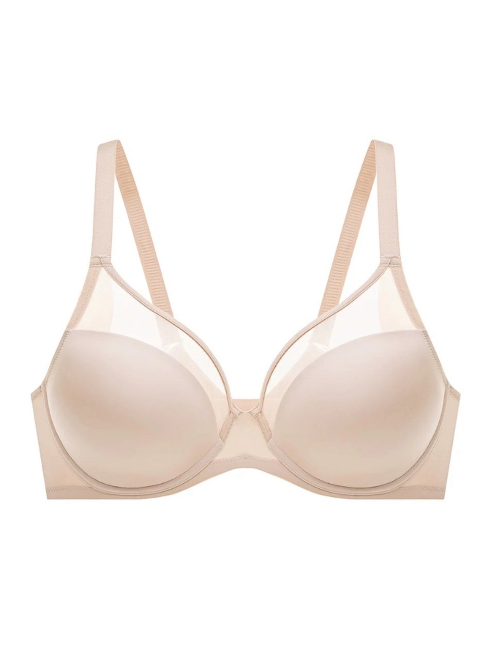 46C Champagne Mesh Contour Flexwire Plunge Bra by Understance NWT